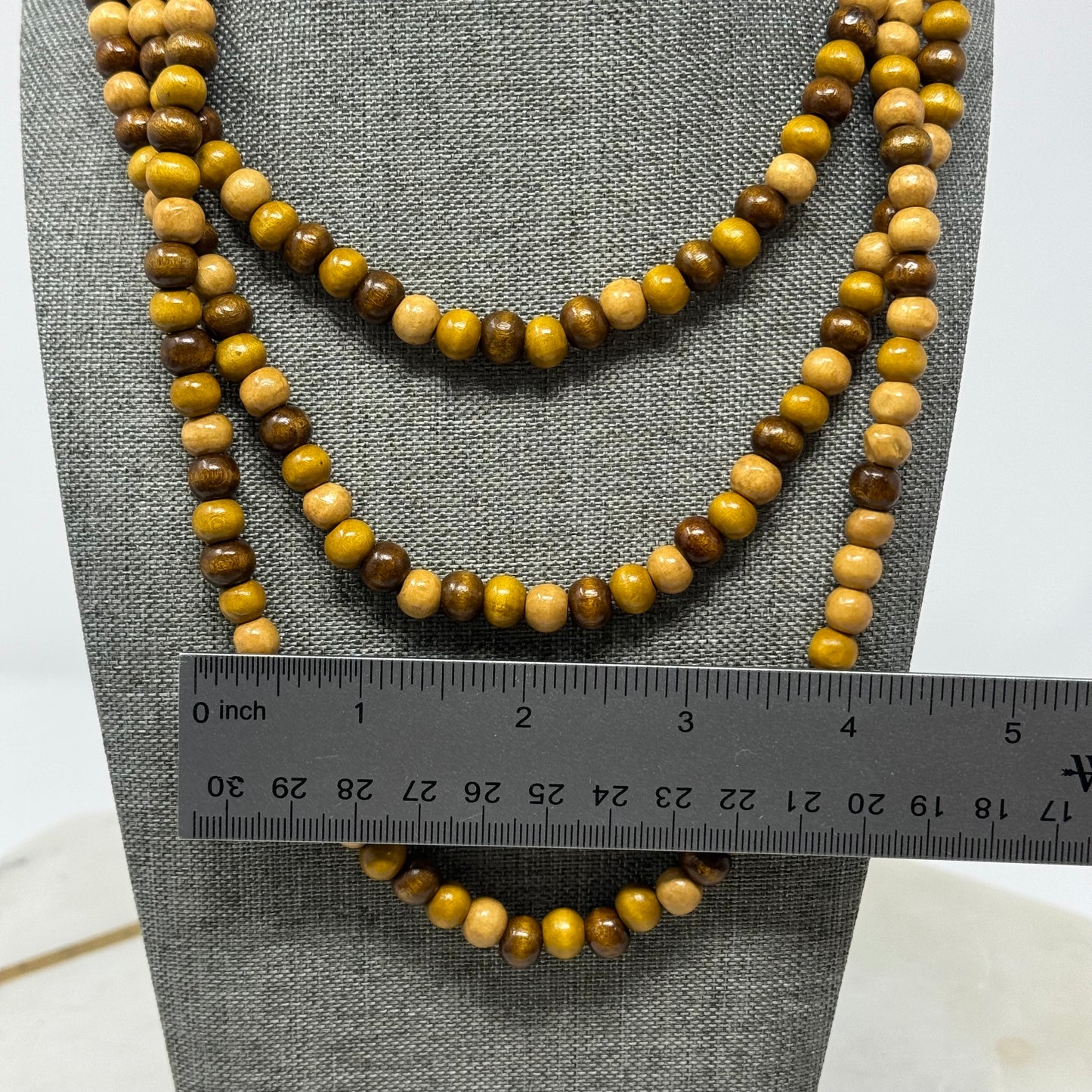 Boho Wood Beaded Necklace  Brown Tones Handmade Natural Statement Jewelry Multi-Style