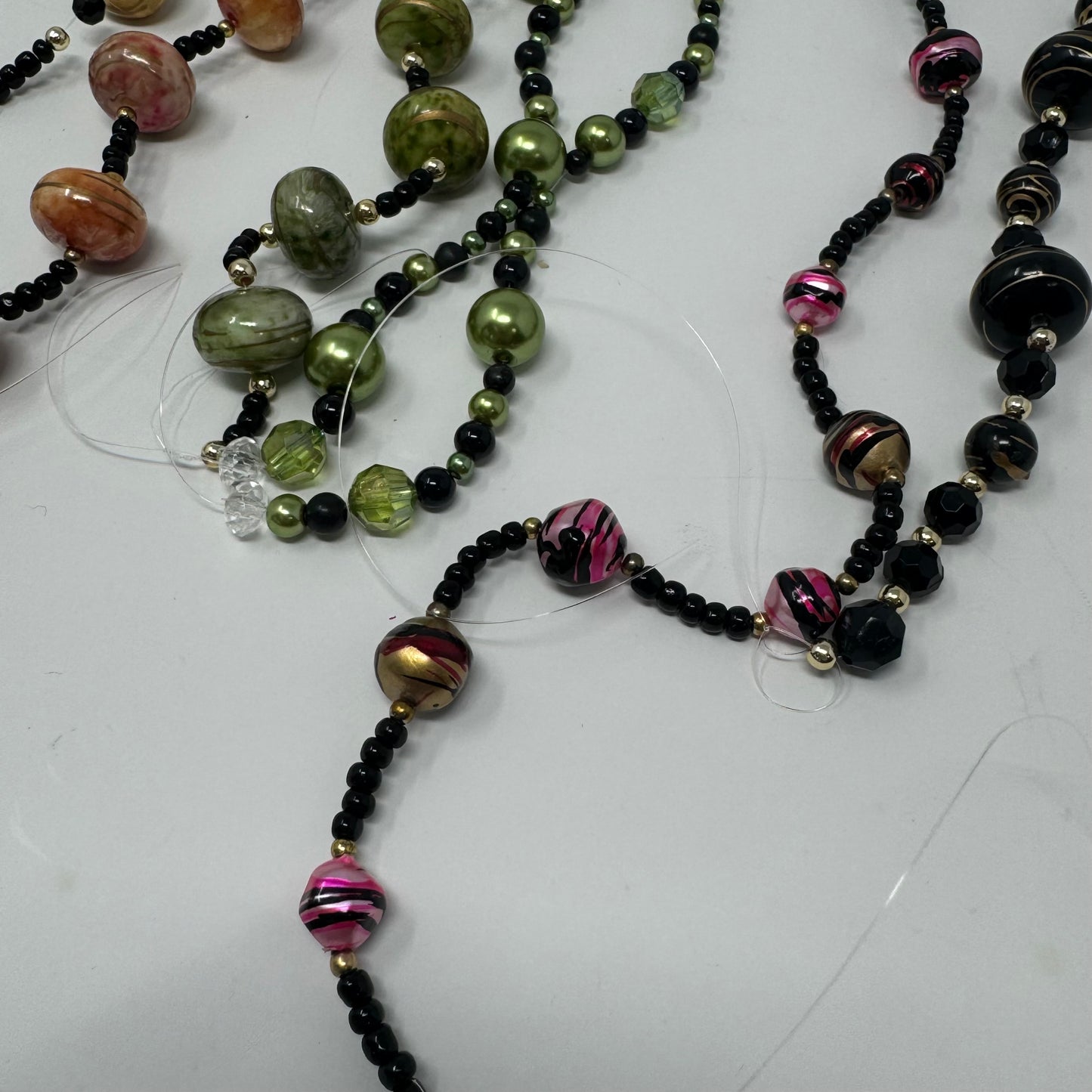 Reclaimed Marbled & Multicolored Beads Earth Tones with Gold & Black Accents Unique Crafting & Jewelry Supplies