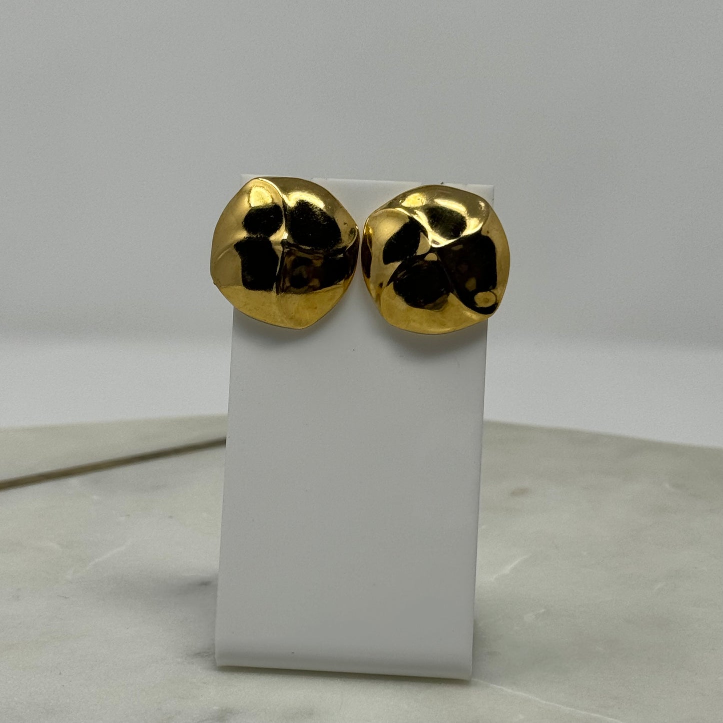 Bold Vintage Gold Post Earrings