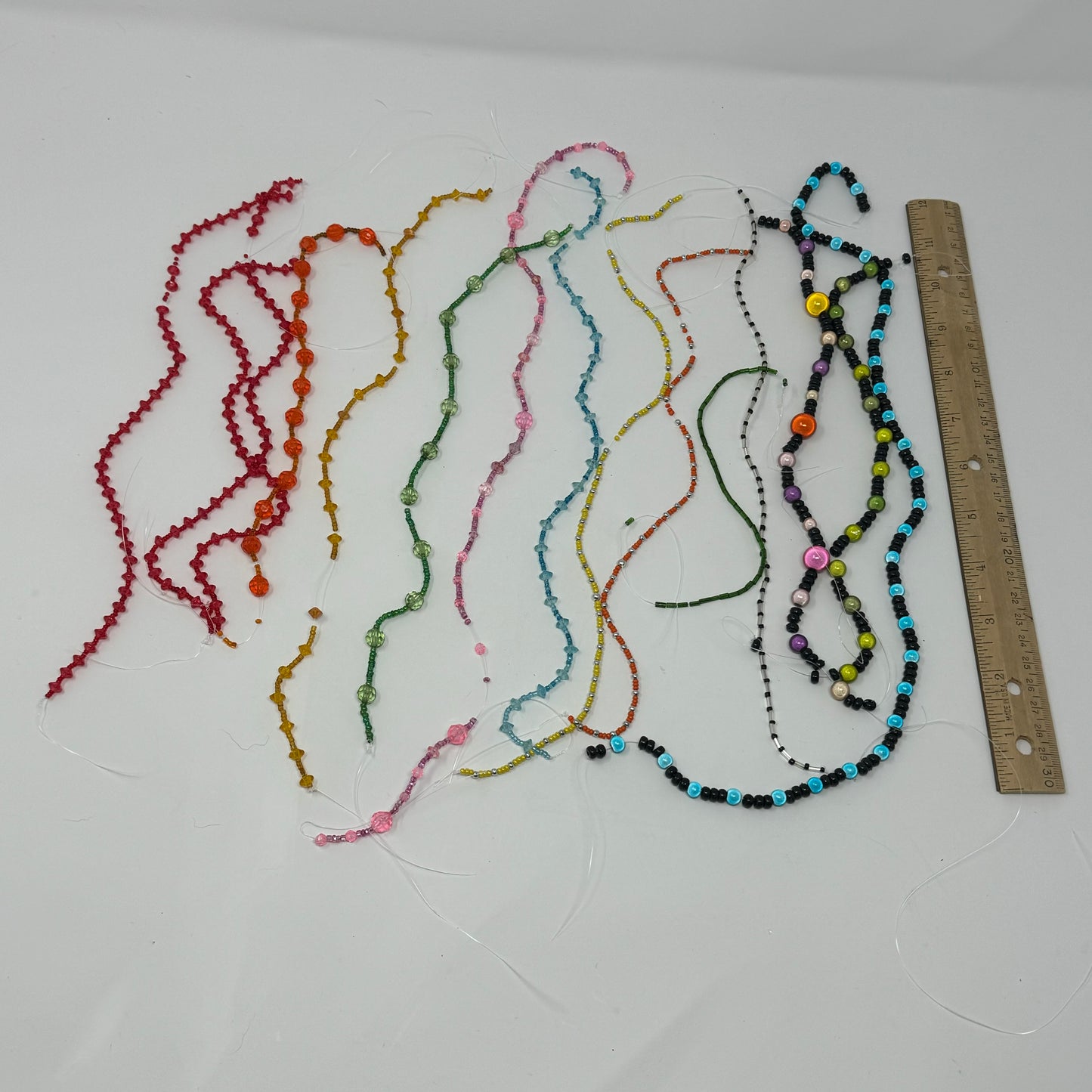 Reclaimed Rainbow Assorted Friendship Beaded Strands Beads for Crafting & Jewelry Making Eco-Friendly Craft Supplies