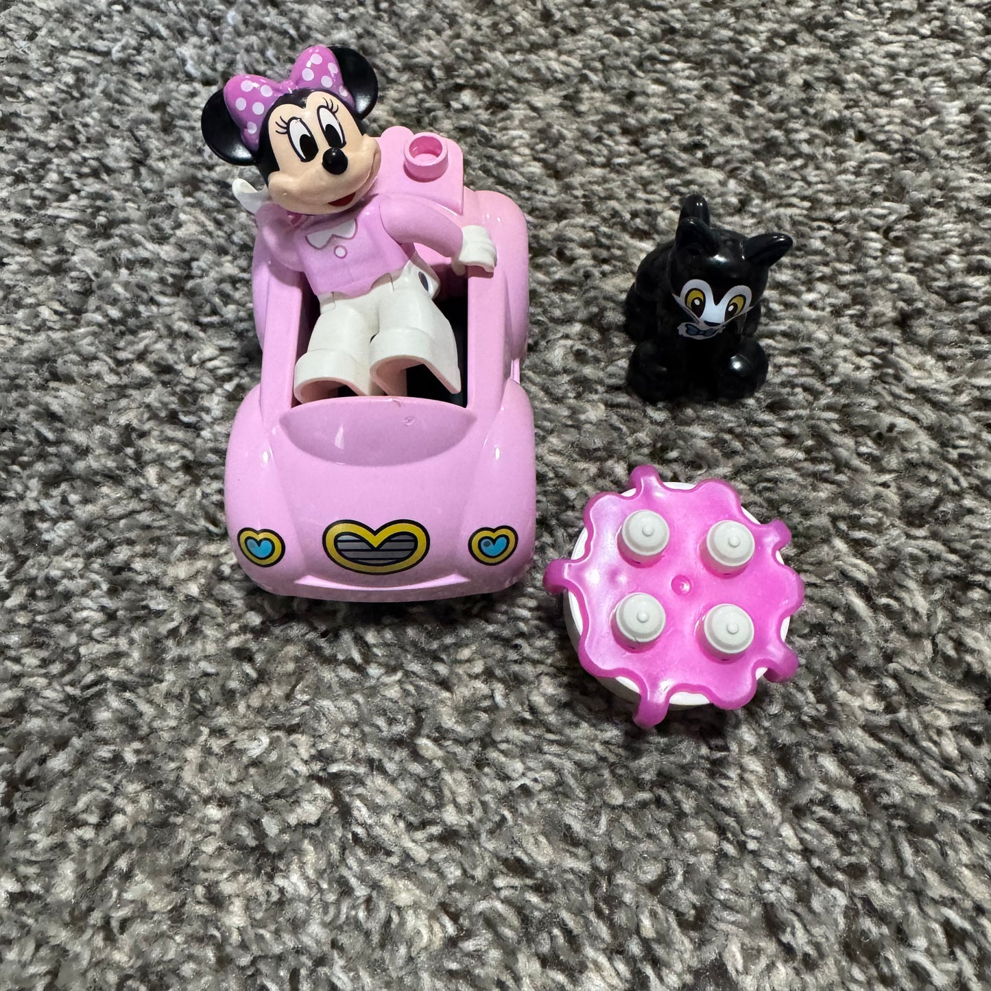 Duplo Lego Minnie Mouse Figaro Cat Cake Car Pink Set