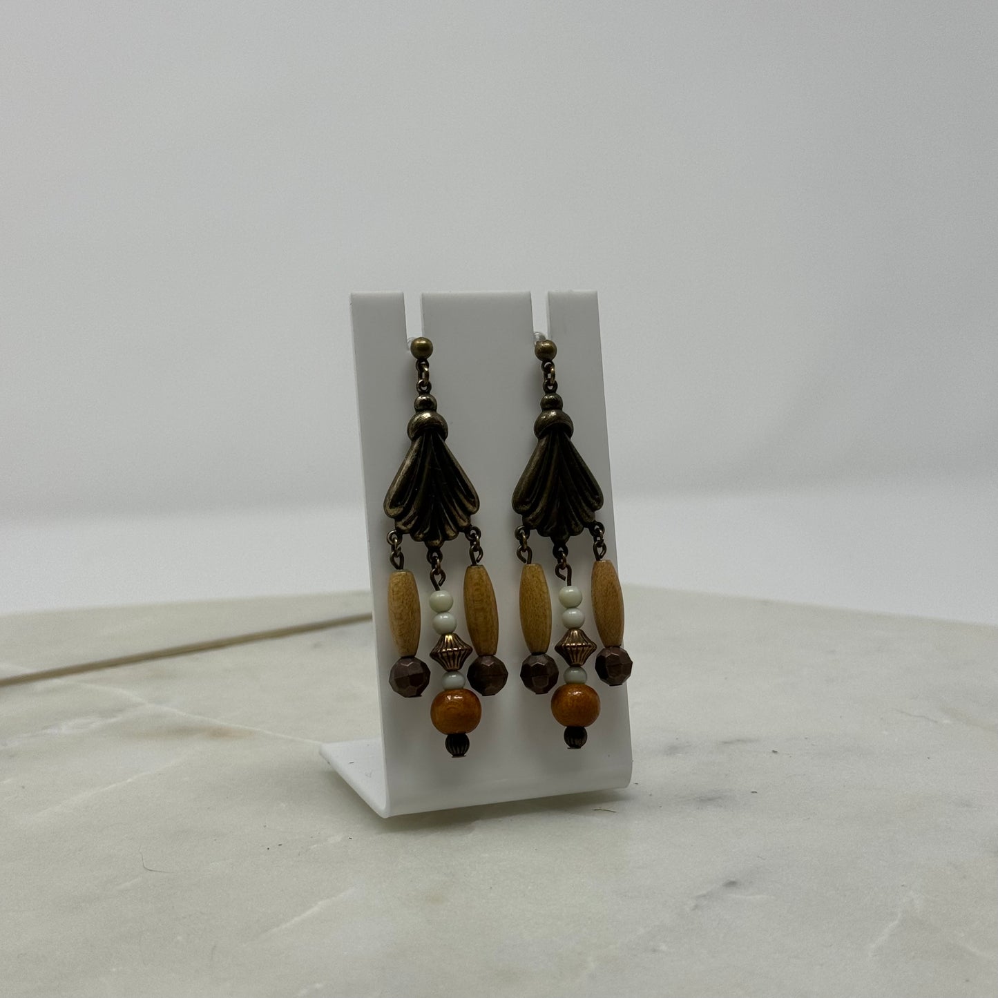 Boho Beaded Chandelier Statement Earrings