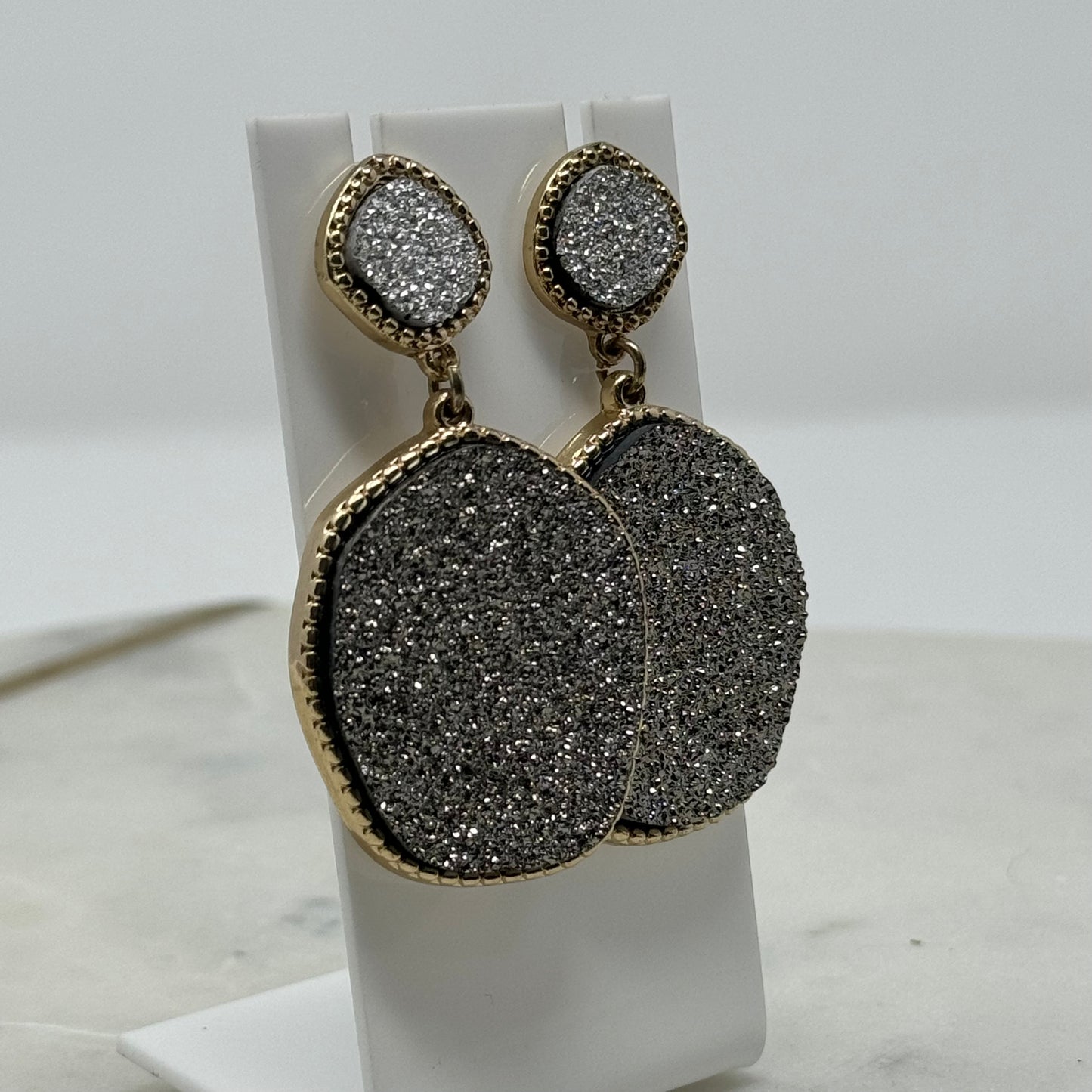SugarFix Bold Sparkle Dangle Statement Earrings