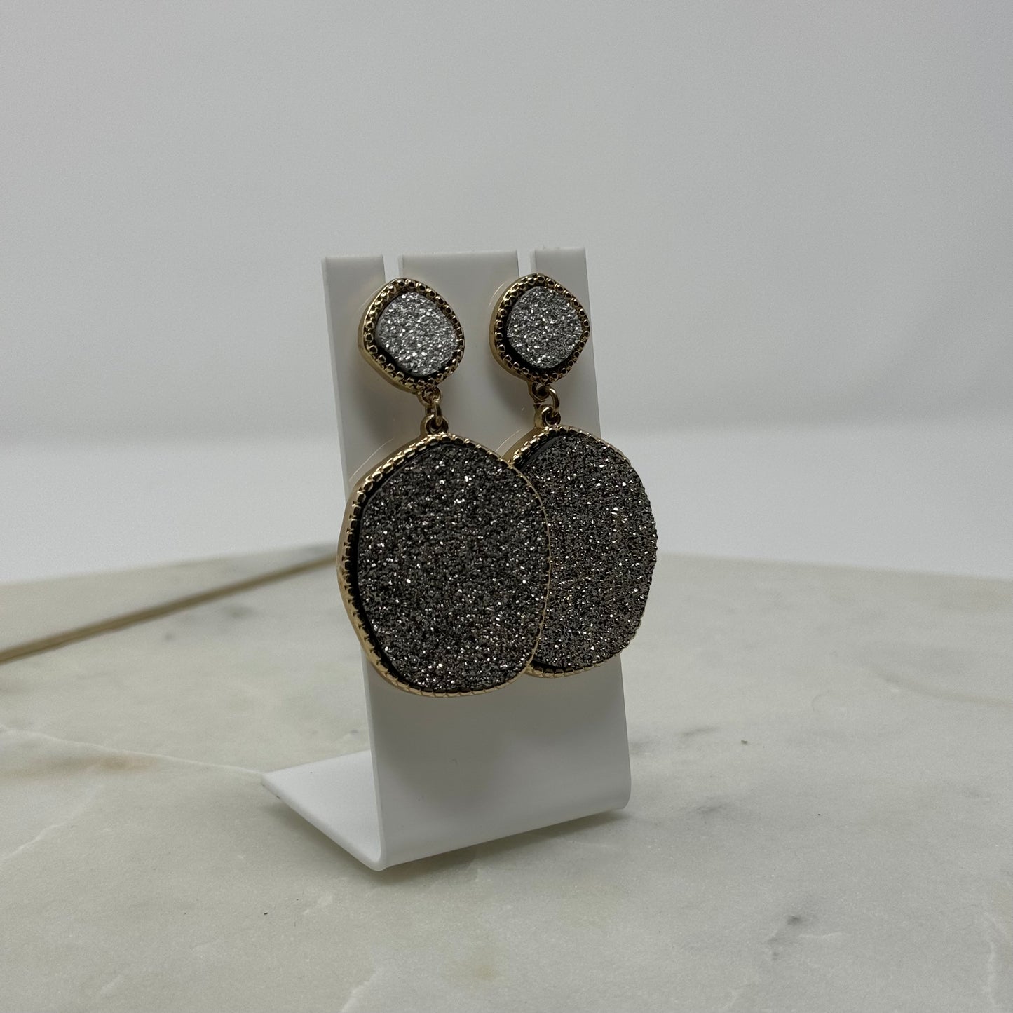 SugarFix Bold Sparkle Dangle Statement Earrings