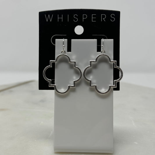 New Whisper Boho Silver Dangle Hook Earrings