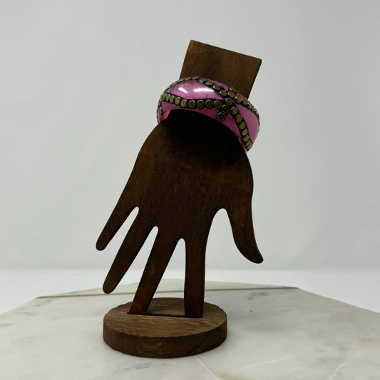 Pink Boho Studded Bangle Bracelet
