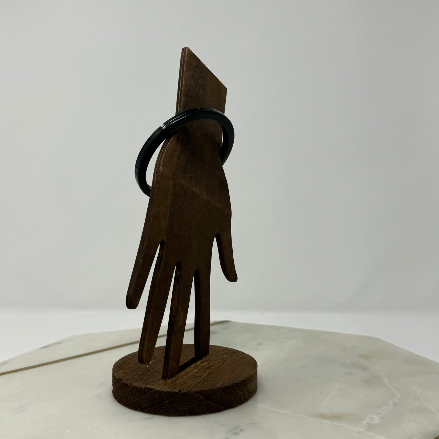 Black Acrylic Bangle Bracelet Lot of 2