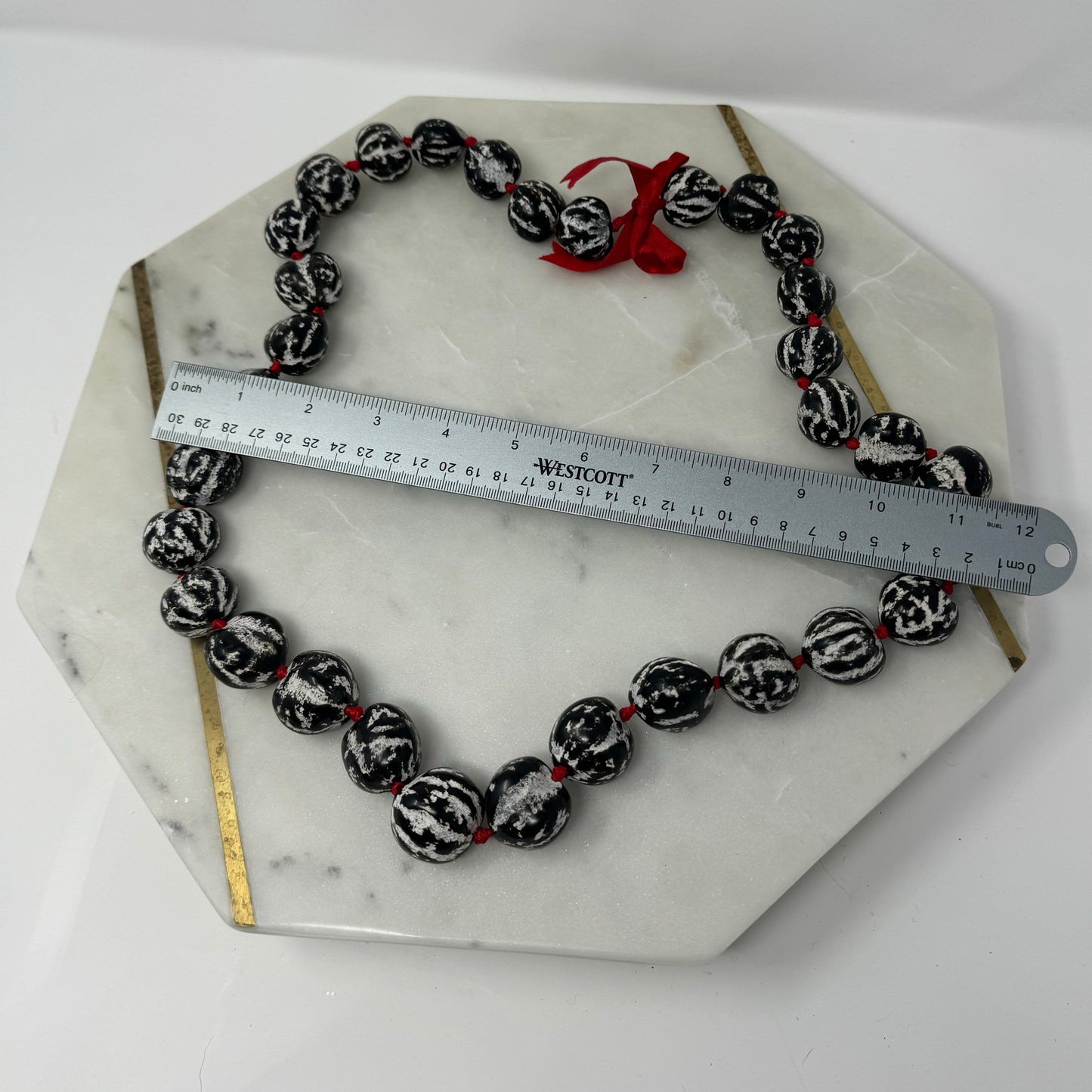 Brown Kukui Nut Lei Hawaiian Necklace 34”