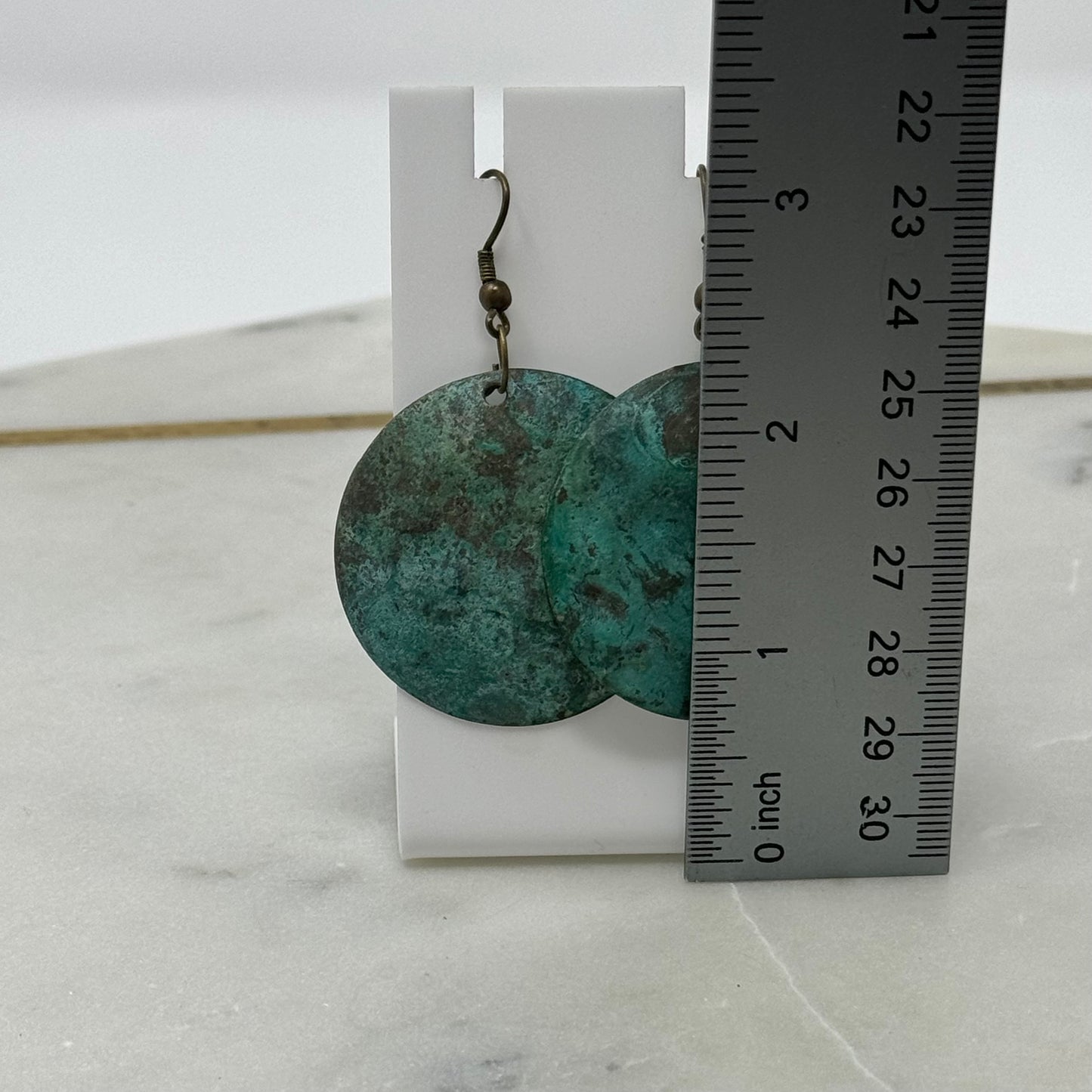 Beachy Boho Teal Dangle Hook Earrings