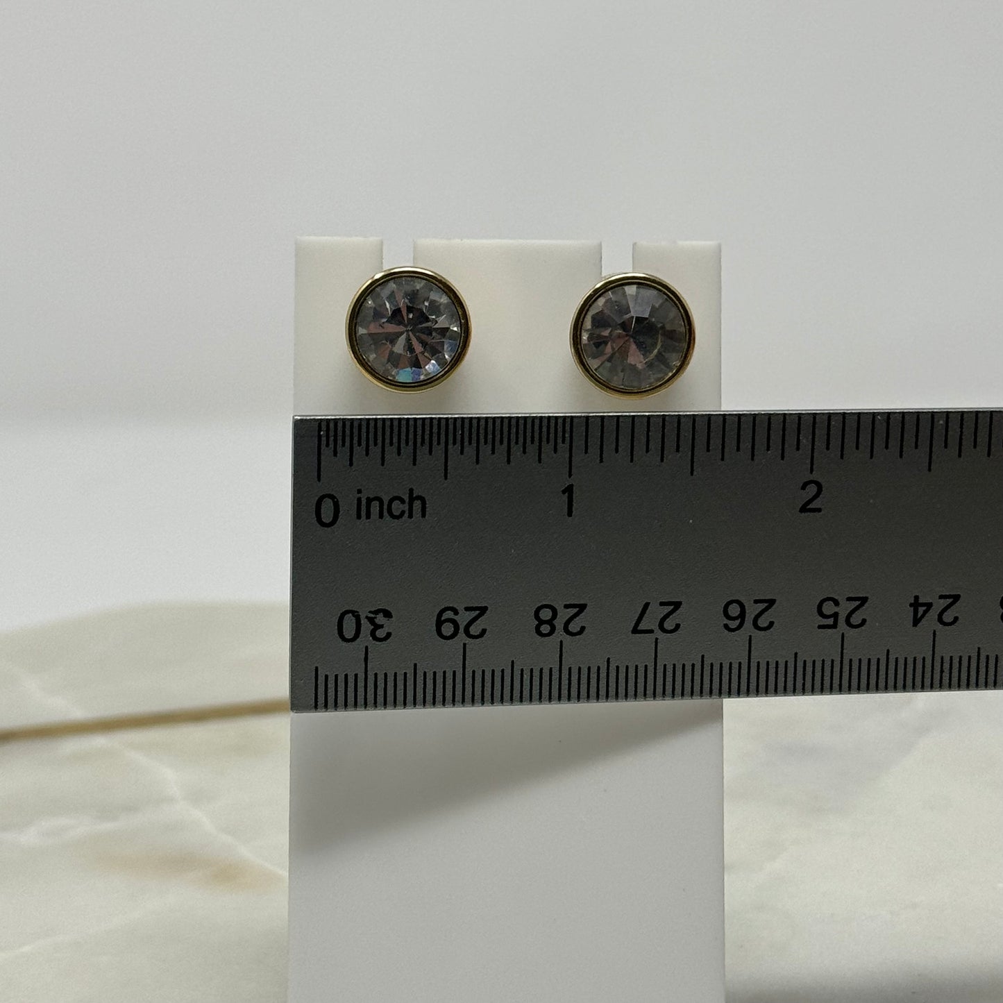 Gold Sparkle Stud Earrings