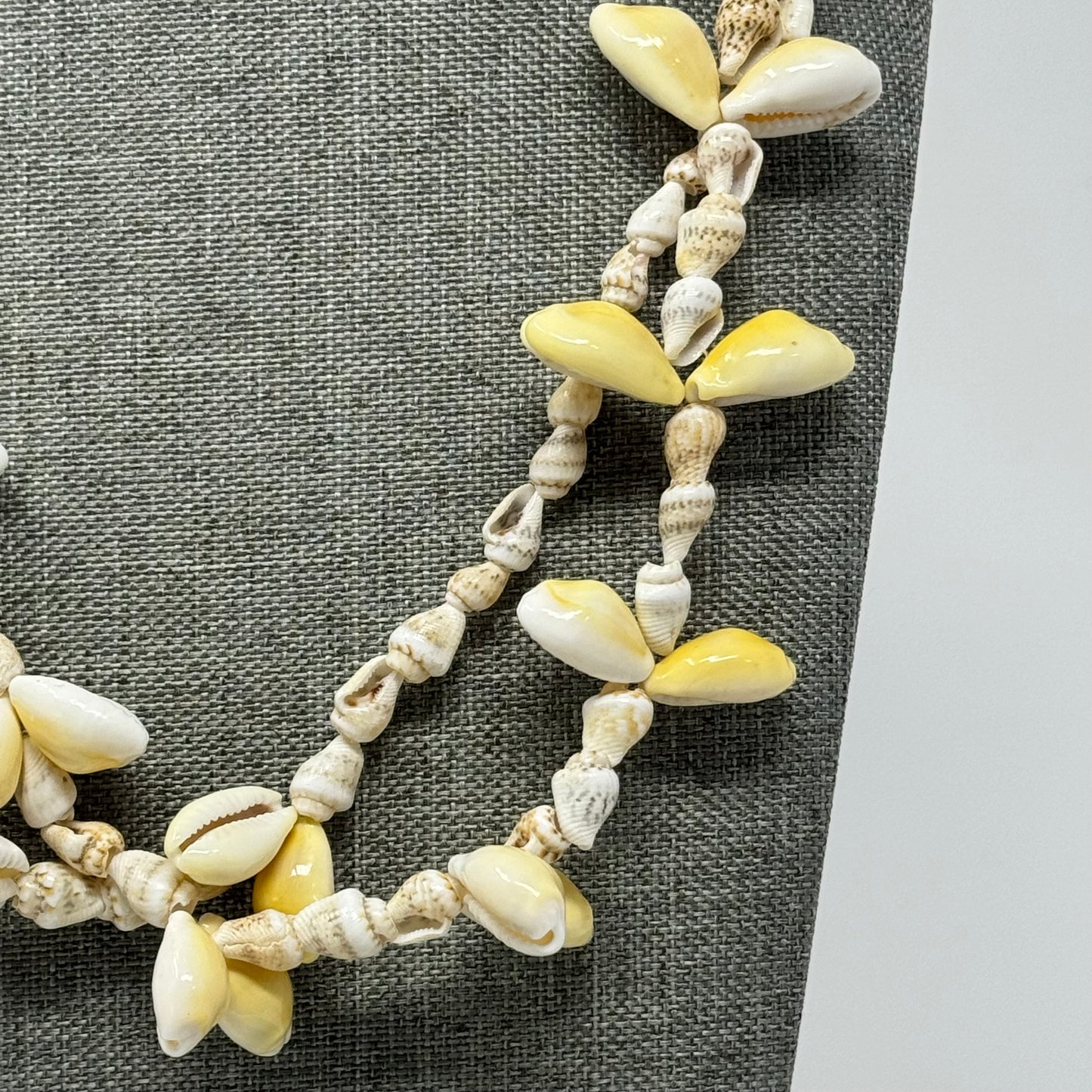 Boho Beach Shell Necklace with Cowrie & Cone Shells - Handmade Multi-Strand Statement Jewelry