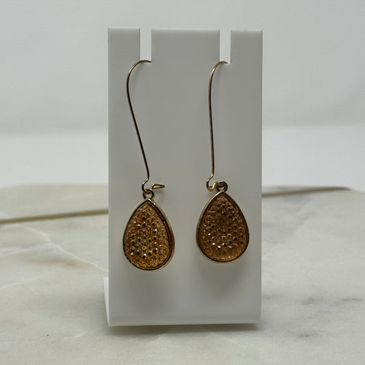 Sparkle Teardrop Dangle Statement Long Hook Earrings