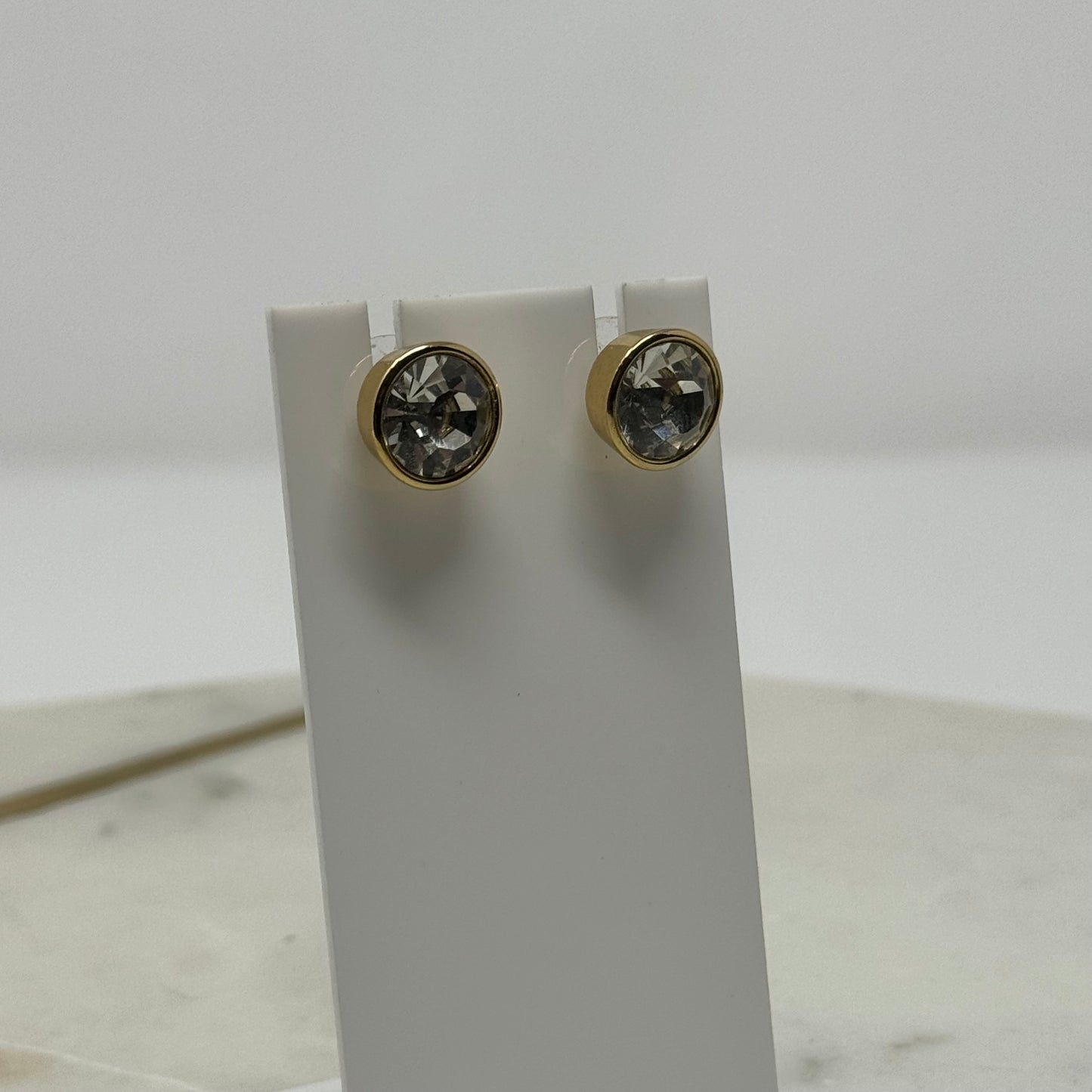 Gold Sparkle Stud Earrings