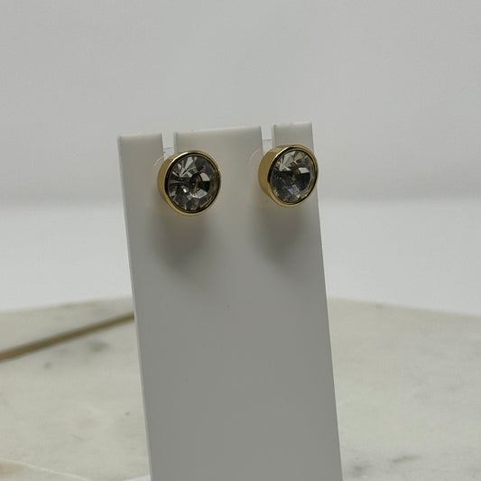 Gold Sparkle Stud Earrings