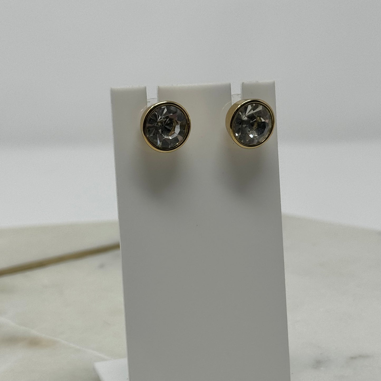 Gold Sparkle Stud Earrings