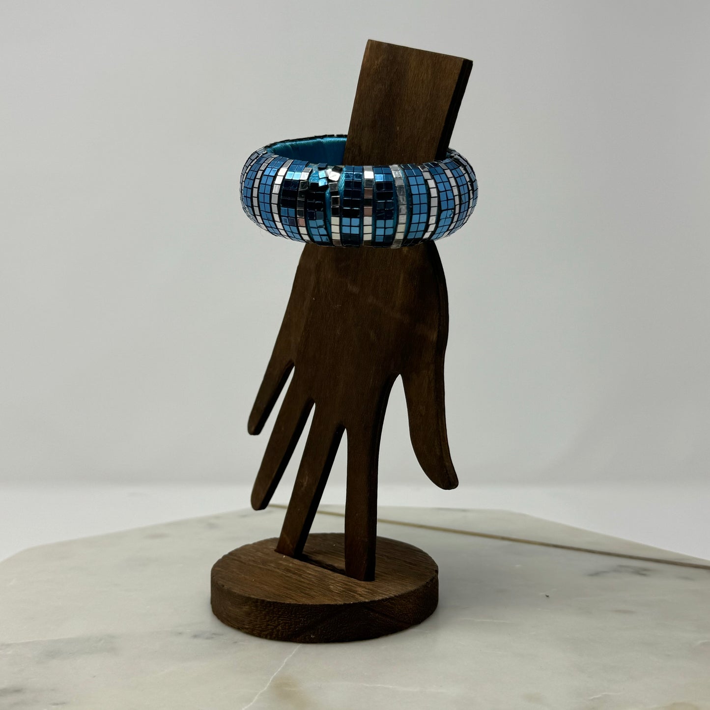 Blue & Silver Shimmer Bangle Bracelet