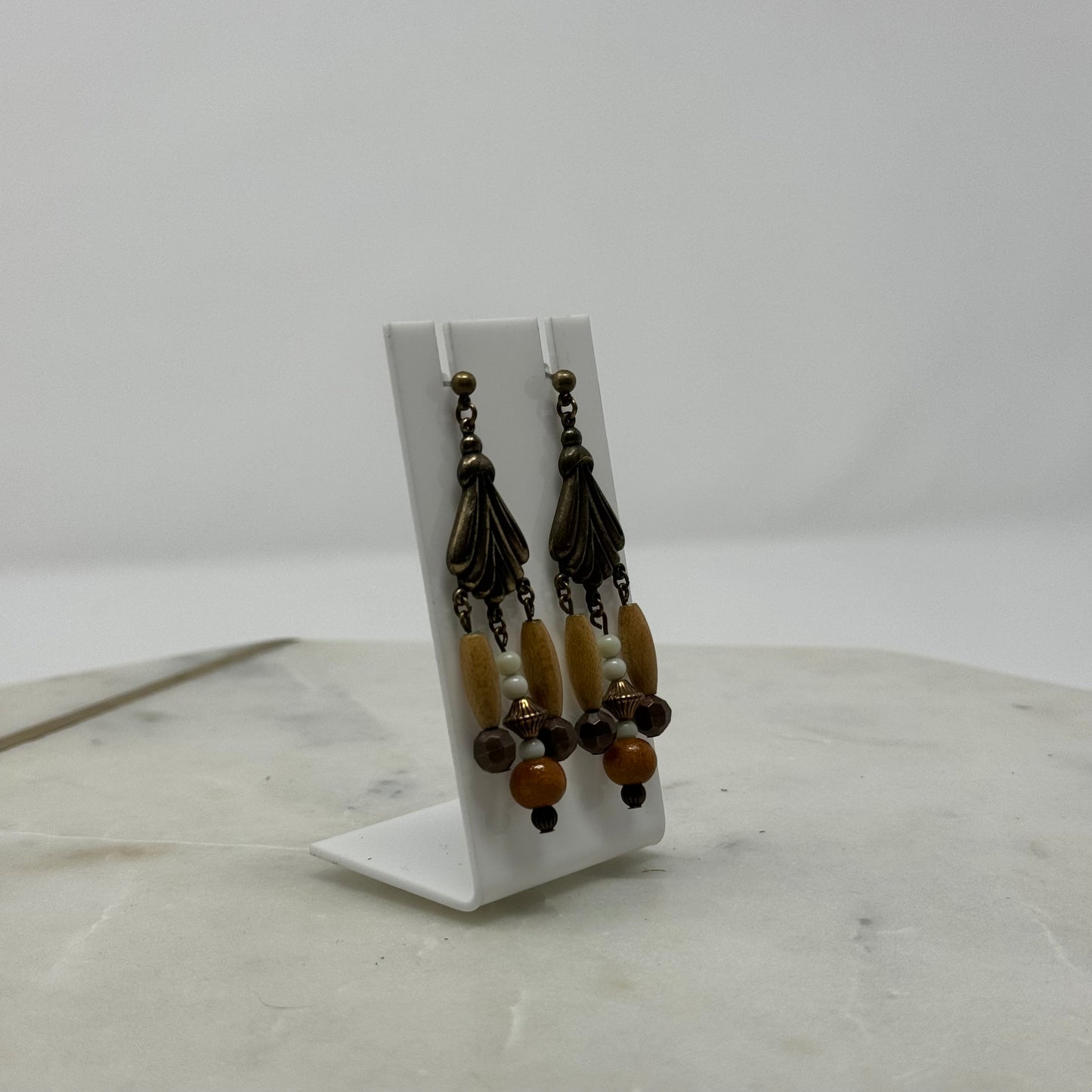 Boho Beaded Chandelier Statement Earrings