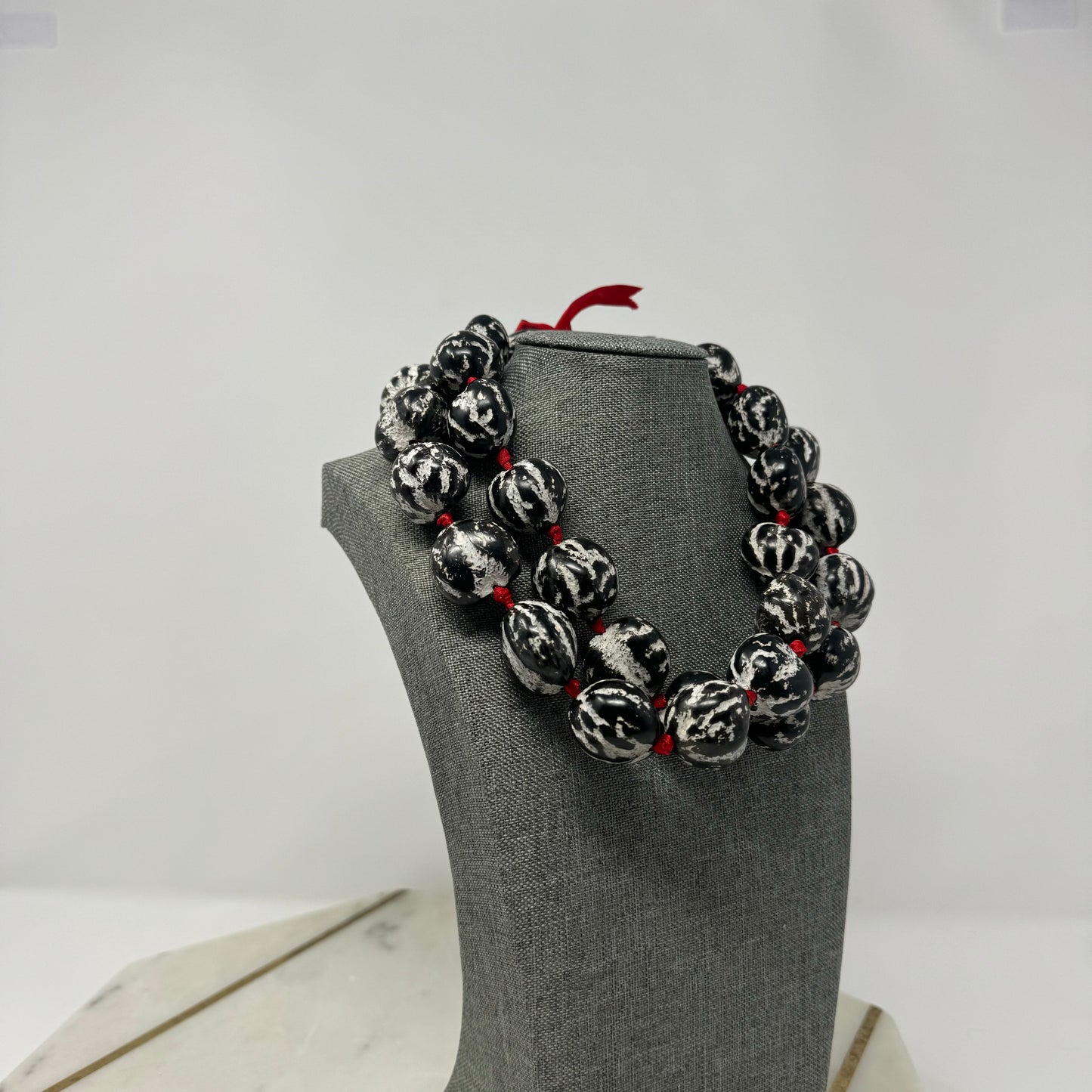 Brown Kukui Nut Lei Hawaiian Necklace 34”