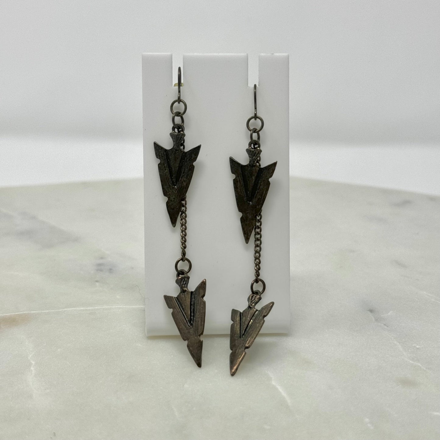 Boho Arrowhead Dangle Hook Earrings