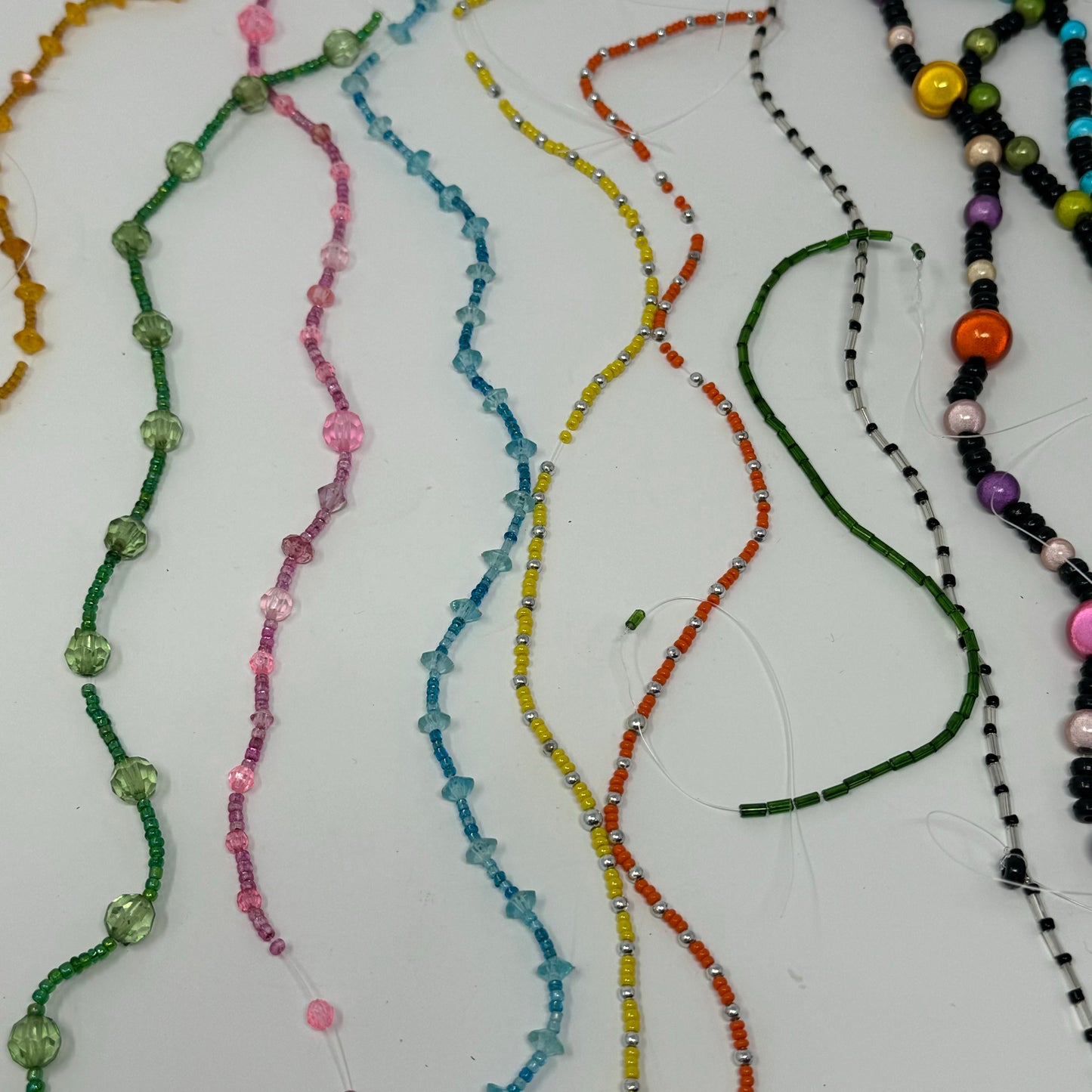 Reclaimed Rainbow Assorted Friendship Beaded Strands Beads for Crafting & Jewelry Making Eco-Friendly Craft Supplies