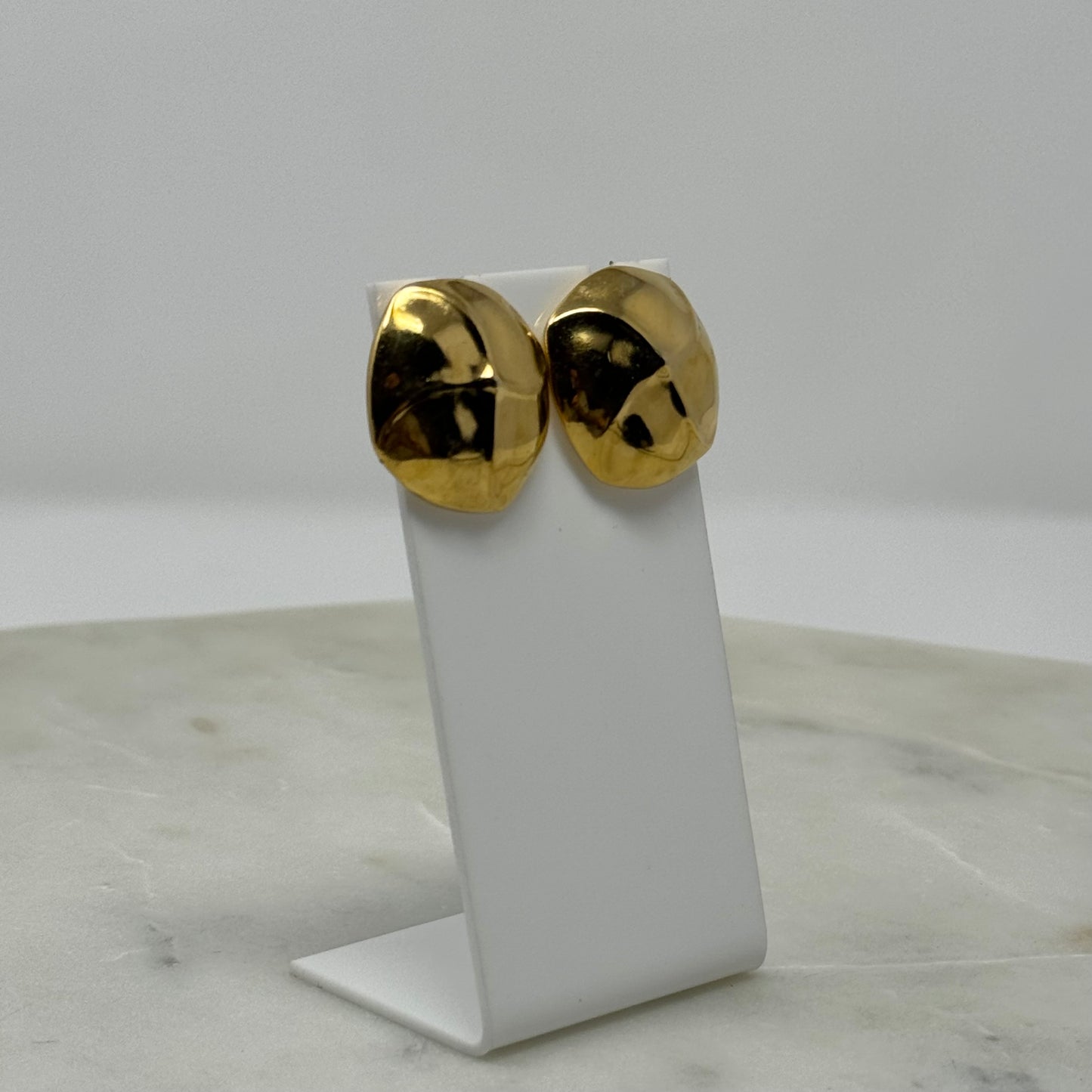 Bold Vintage Gold Post Earrings