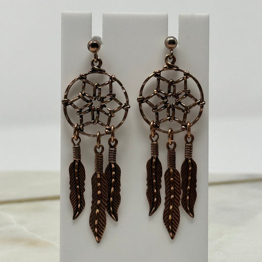 Boho Intricate Dreamcatcher Dangle Statement Earrings