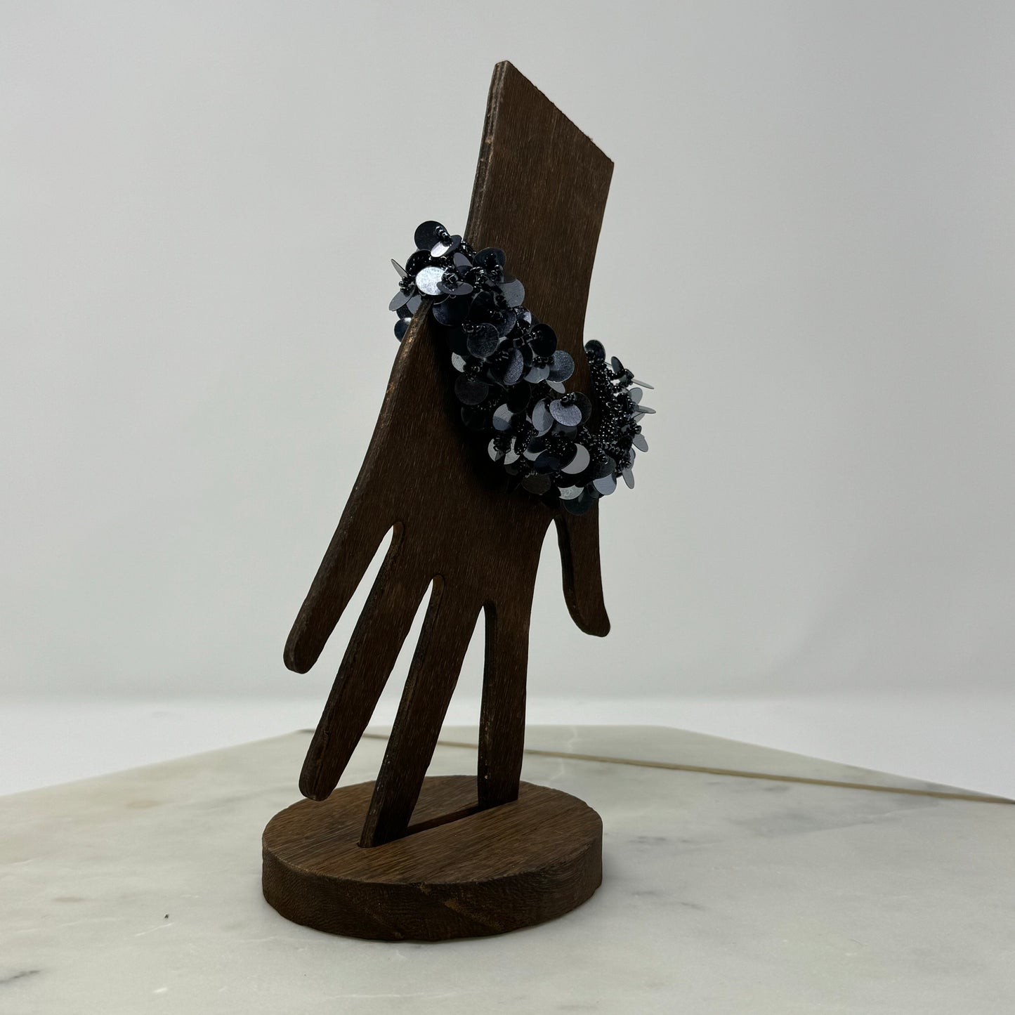 Blue Metallic Fringe Bracelet