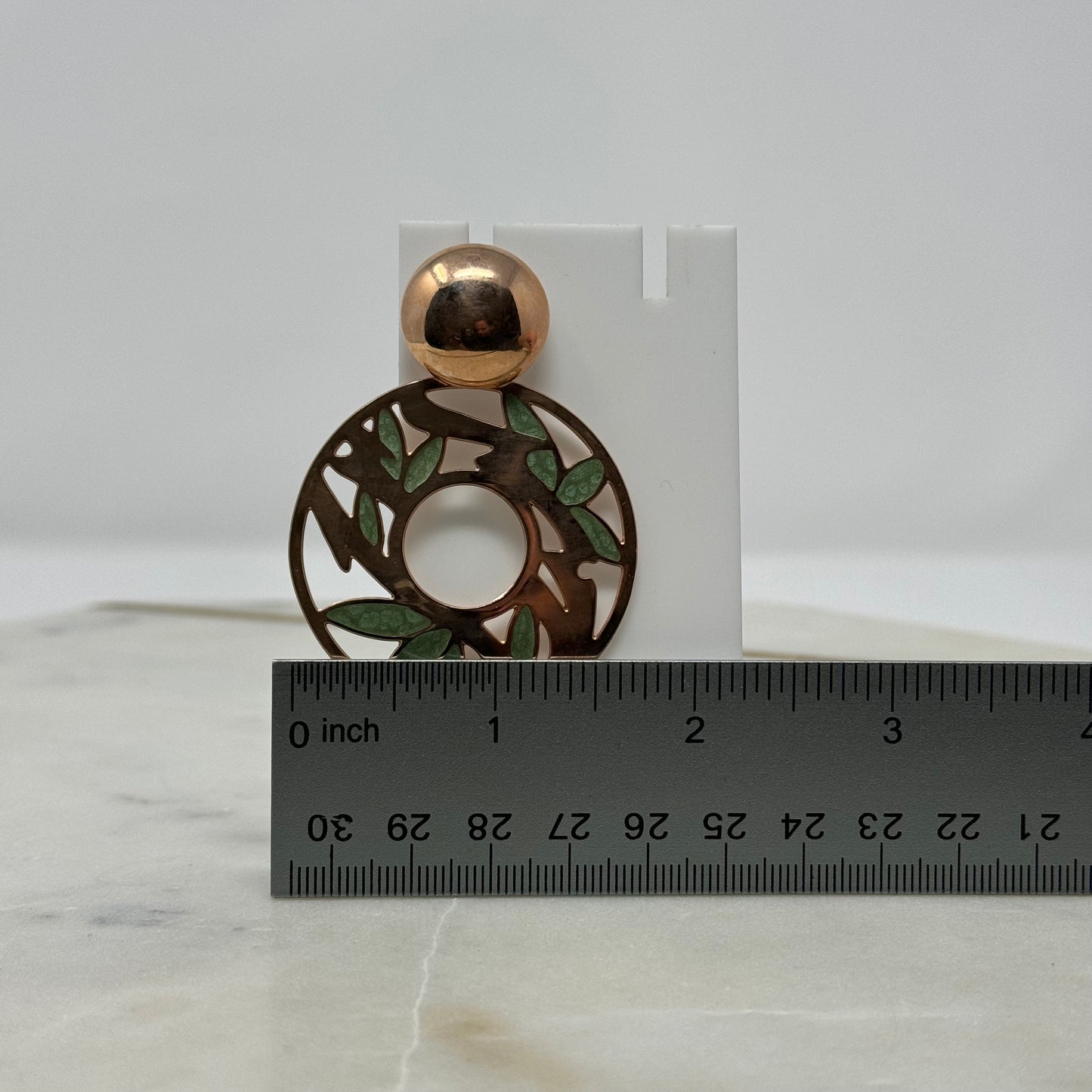 Boho Copper Dangle Post Earrings