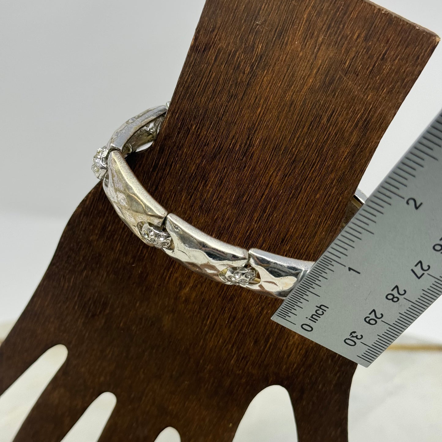 Bracelet Boho Southwest Segmented Metalwork Links Bangle 7 in Costume Jewelry