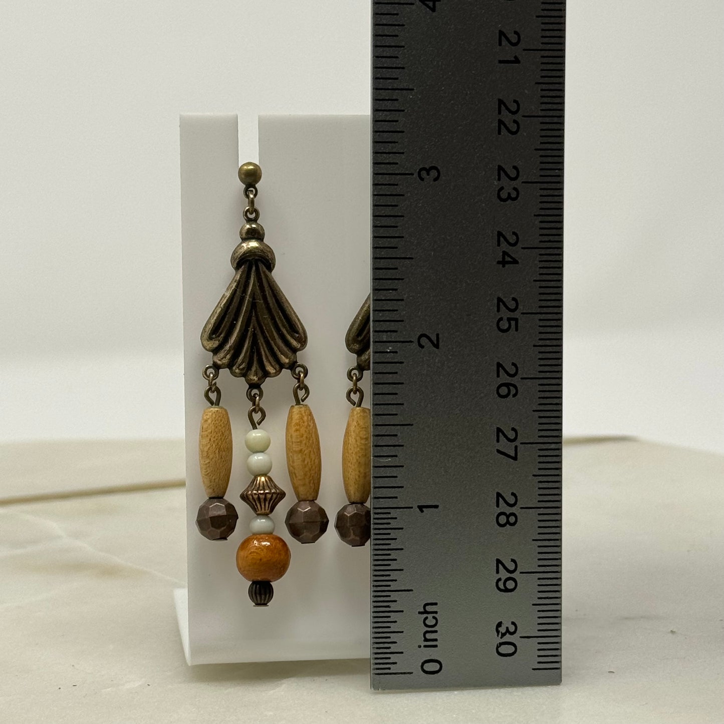 Boho Beaded Chandelier Statement Earrings