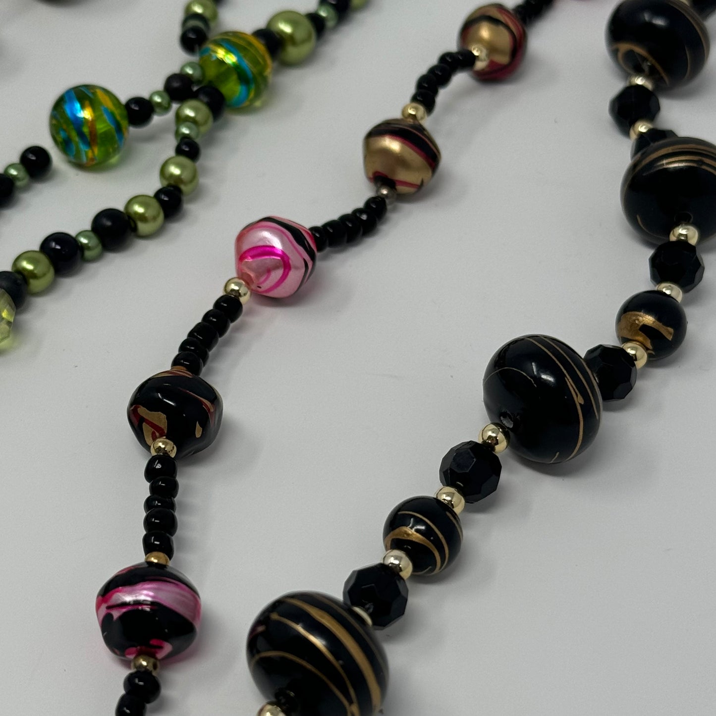 Reclaimed Marbled & Multicolored Beads Earth Tones with Gold & Black Accents Unique Crafting & Jewelry Supplies