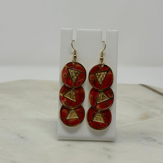 Boho Tribal Dangle Hook Earrings