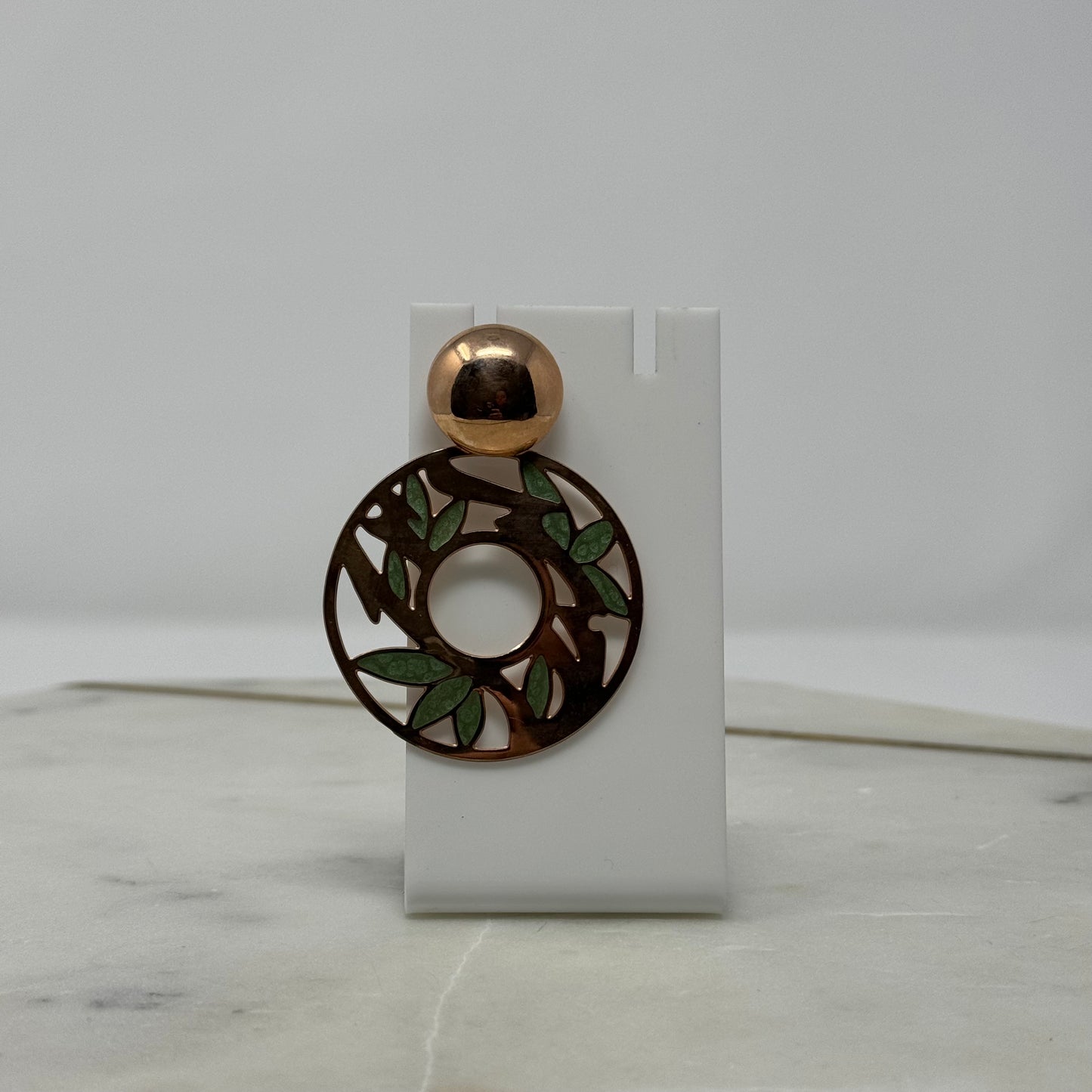 Boho Copper Dangle Post Earrings