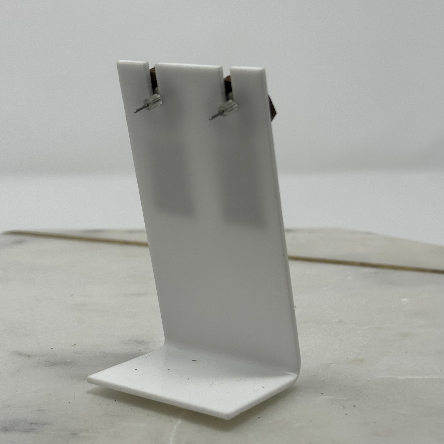 Boho Dual Material Tribal Dangle Post Earrings