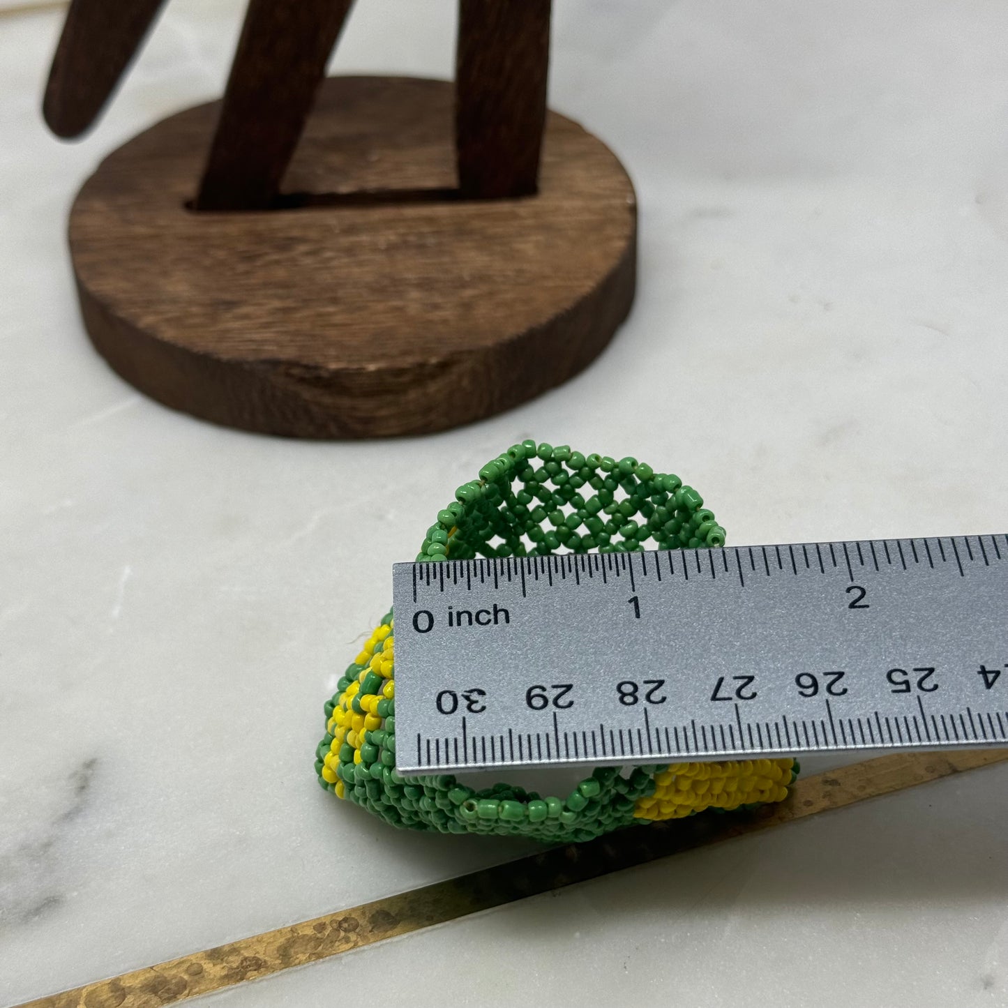 Bracelet Brazil Multi-Layer Seed Beaded Cuff Flag 6.5 in Fashion Jewelry