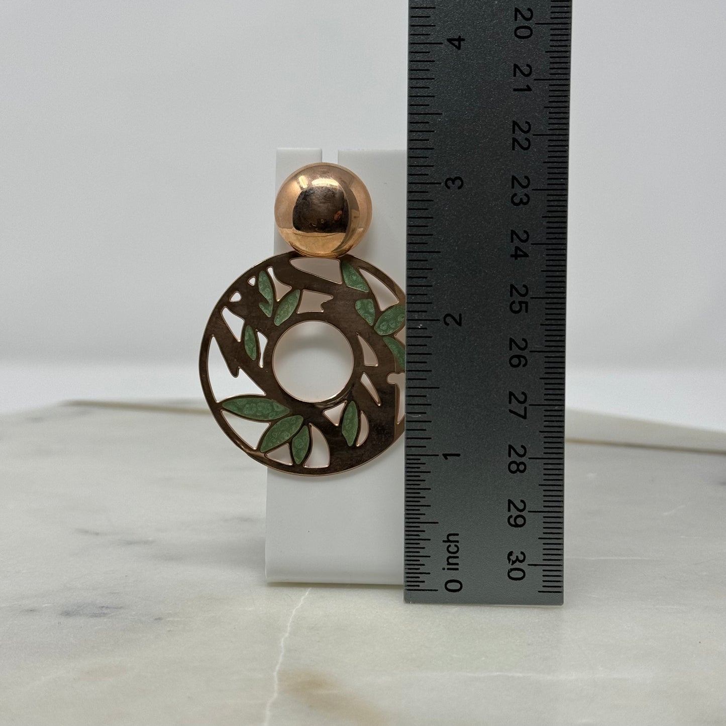 Boho Copper Dangle Post Earrings