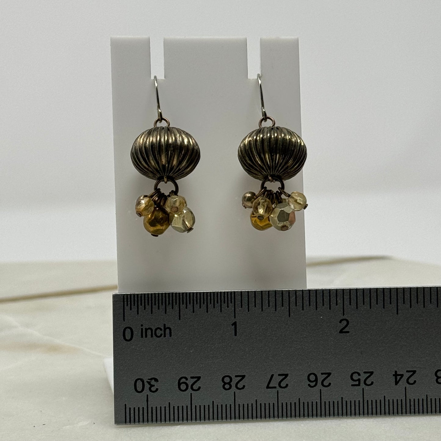 Beaded Boho Dangle Statement Hook Earrings