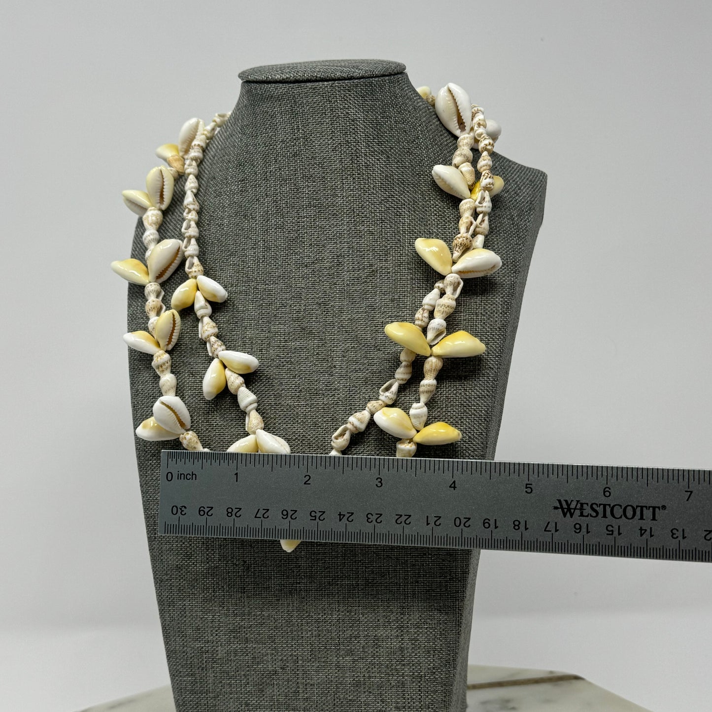 Boho Beach Shell Necklace with Cowrie & Cone Shells - Handmade Multi-Strand Statement Jewelry