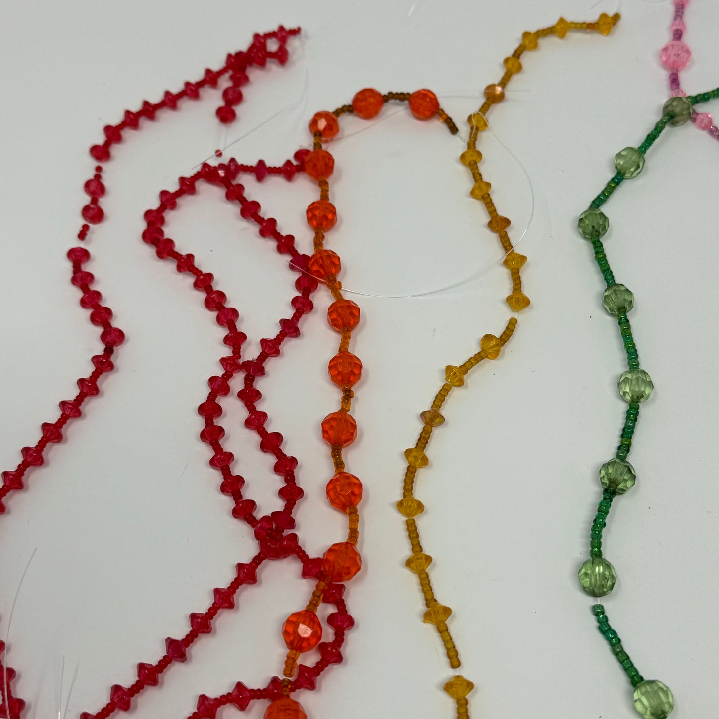Reclaimed Rainbow Assorted Friendship Beaded Strands Beads for Crafting & Jewelry Making Eco-Friendly Craft Supplies