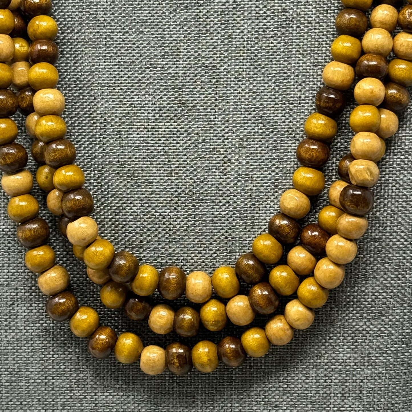 Boho Wood Beaded Necklace  Brown Tones Handmade Natural Statement Jewelry Multi-Style