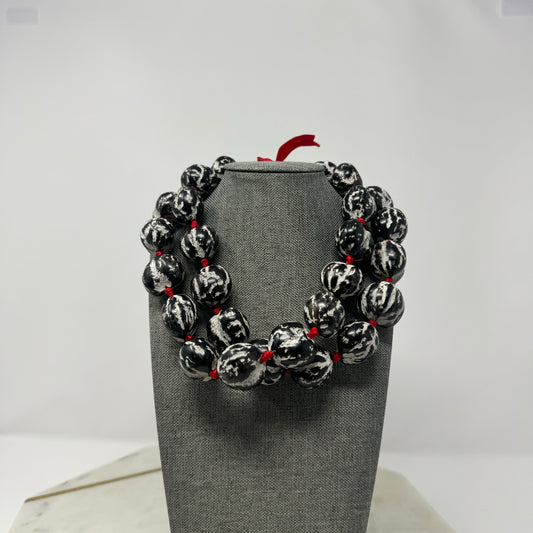 Brown Kukui Nut Lei Hawaiian Necklace 34”