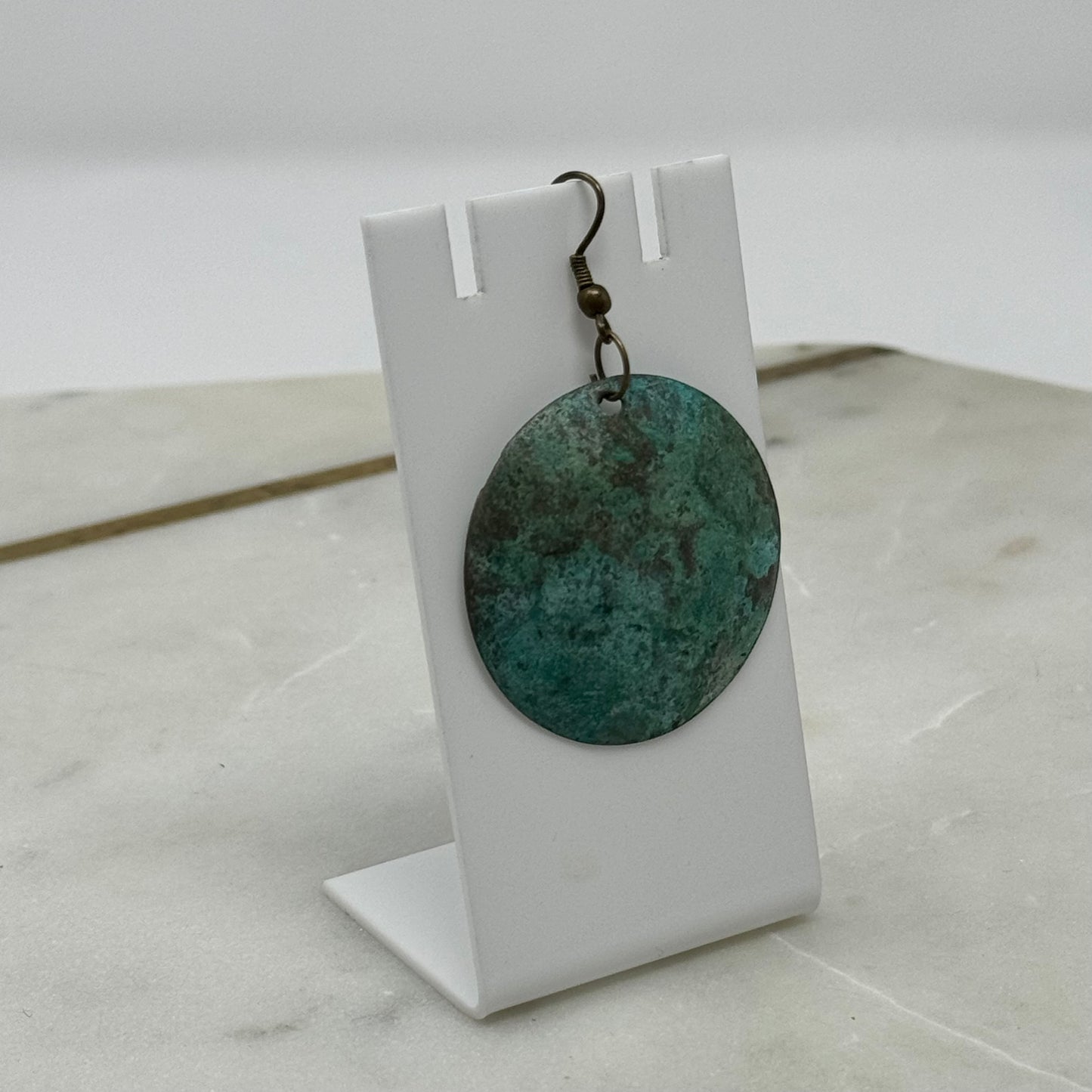 Beachy Boho Teal Dangle Hook Earrings