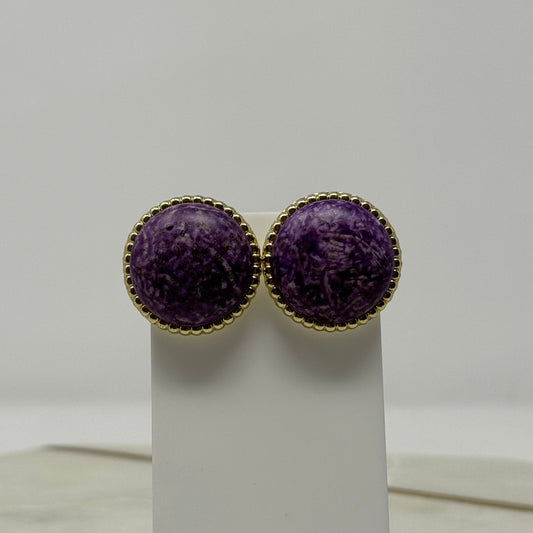 Vintage 1990’s Purple Round Post Earrings