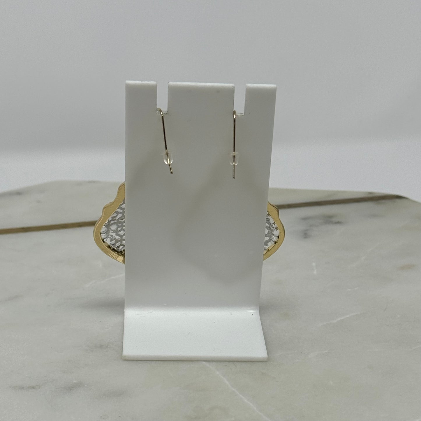Earrings Boho Southwest Metallic Intricate Hook Dangles Gold & Silver Tone 2.5 in
