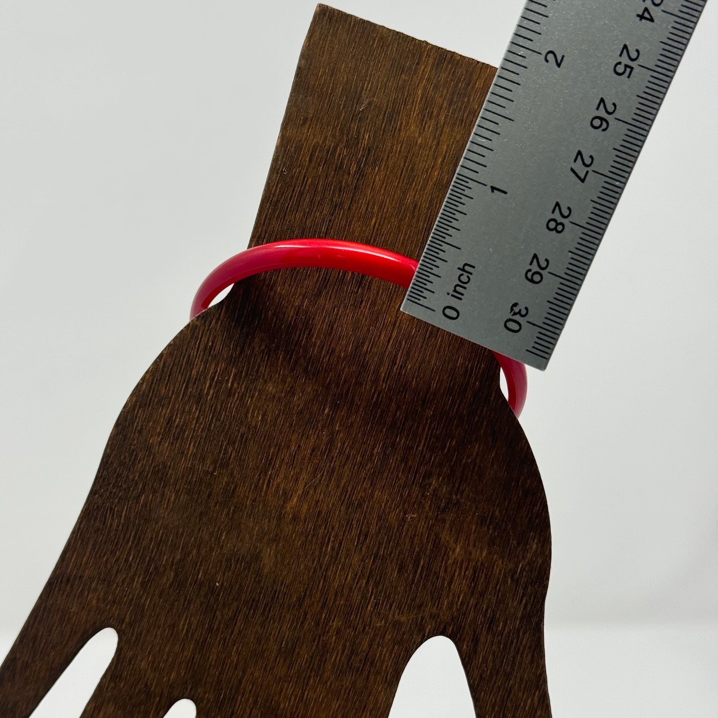 Bold Red Resin Bangle Bracelet - Trendy Minimalist Fashion Jewelry Accessory