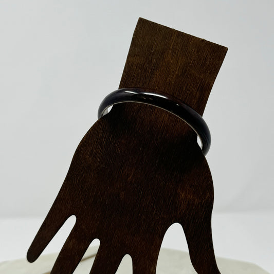 Elegant Black Bangle Bracelet Minimalist Design, Acrylic Chic Fashion