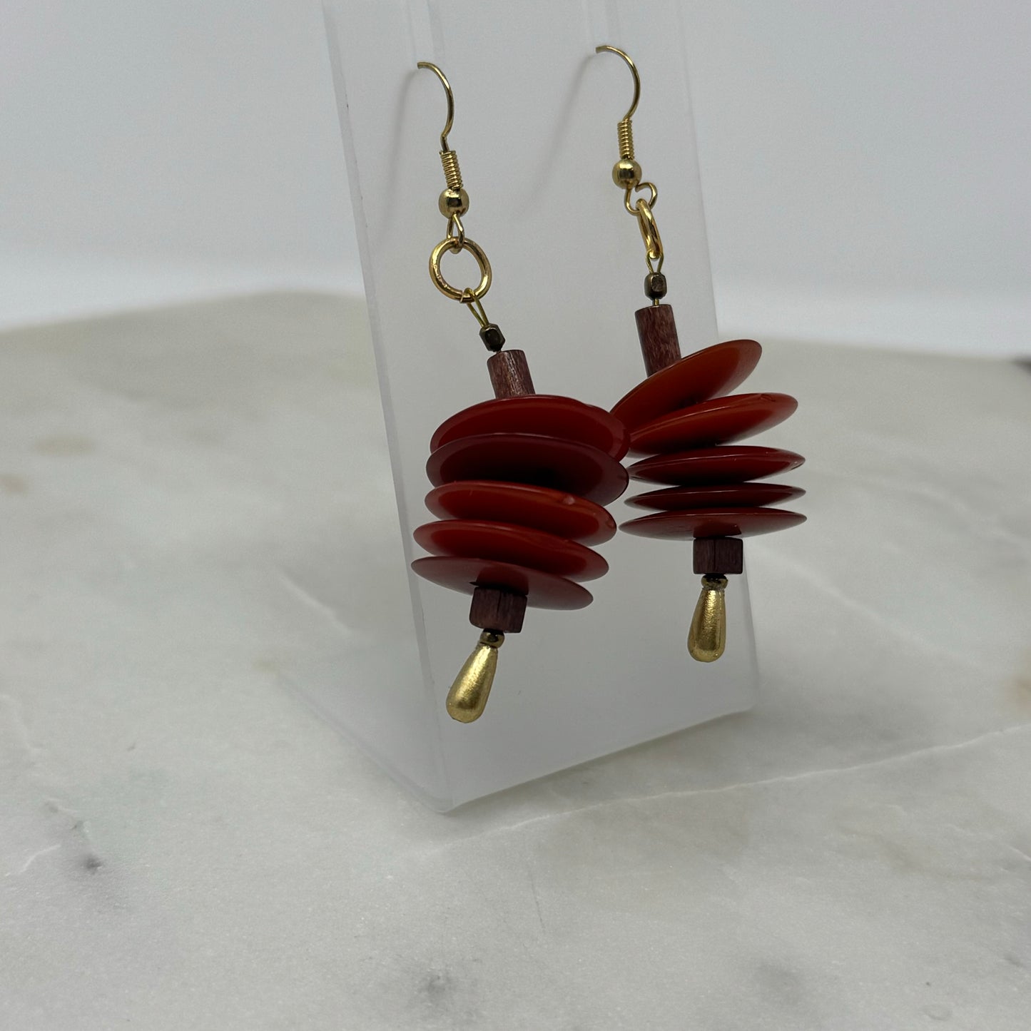 Halloween / Fall Earrings Handcrafted with reclaimed materials.