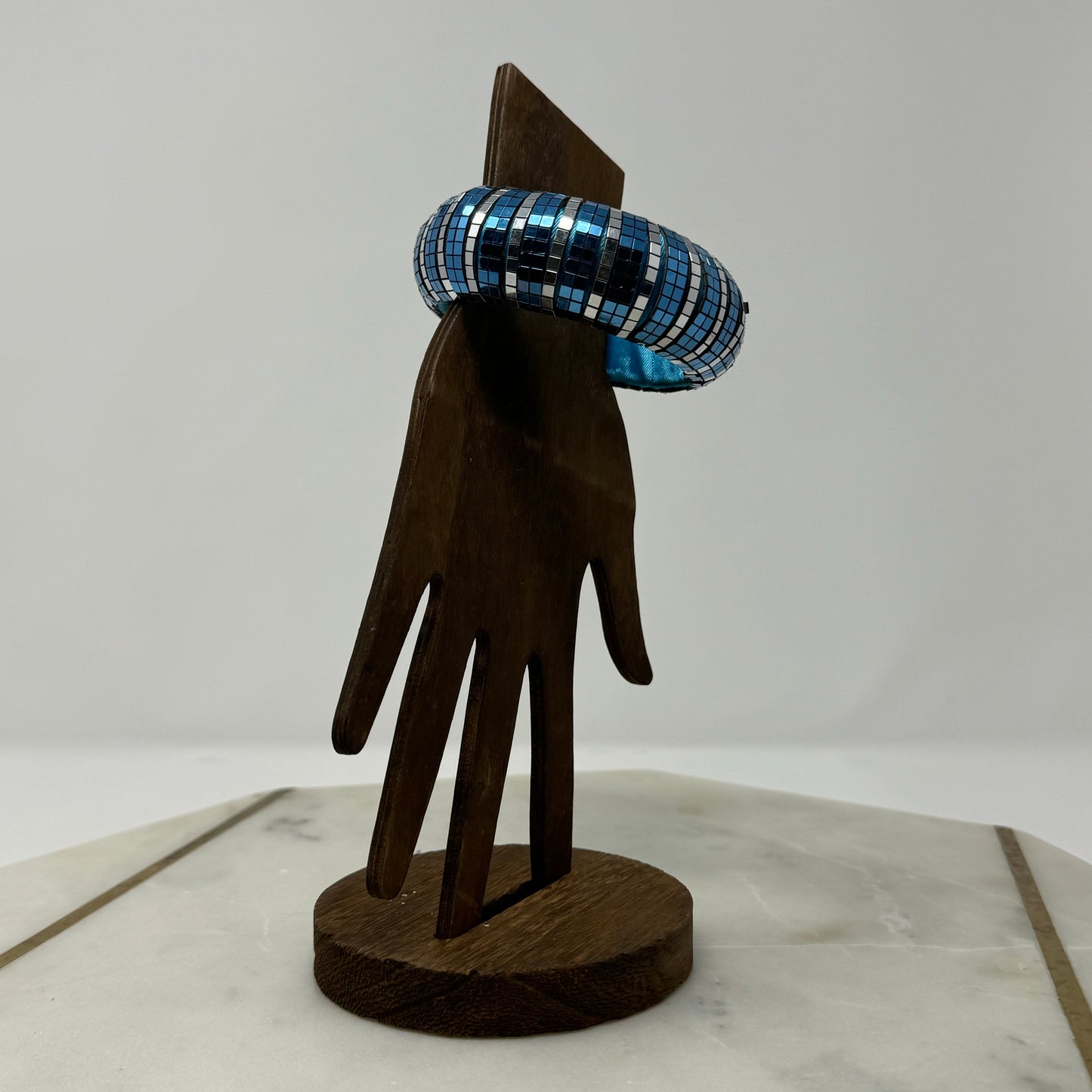 Blue & Silver Shimmer Bangle Bracelet