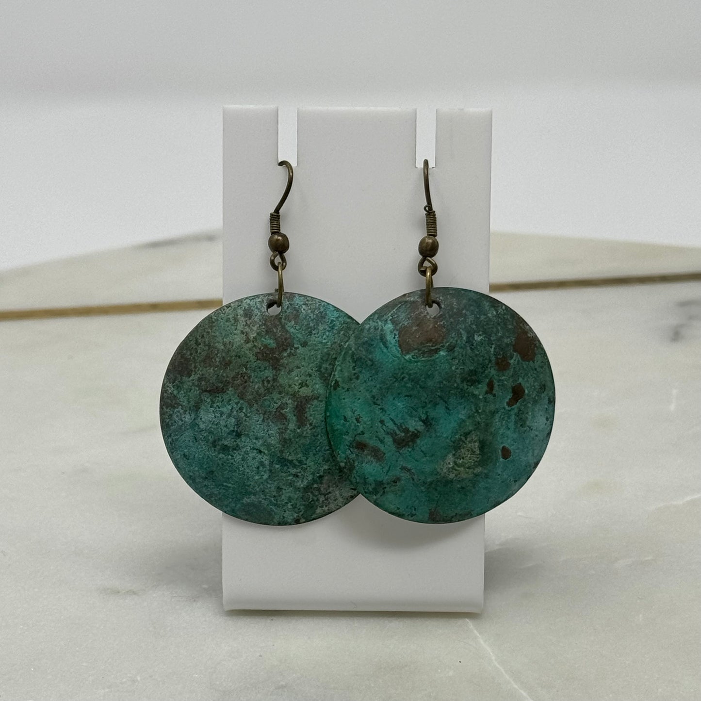 Beachy Boho Teal Dangle Hook Earrings