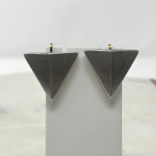 Vintage 90's Silver Triangle Clip-On Earrings